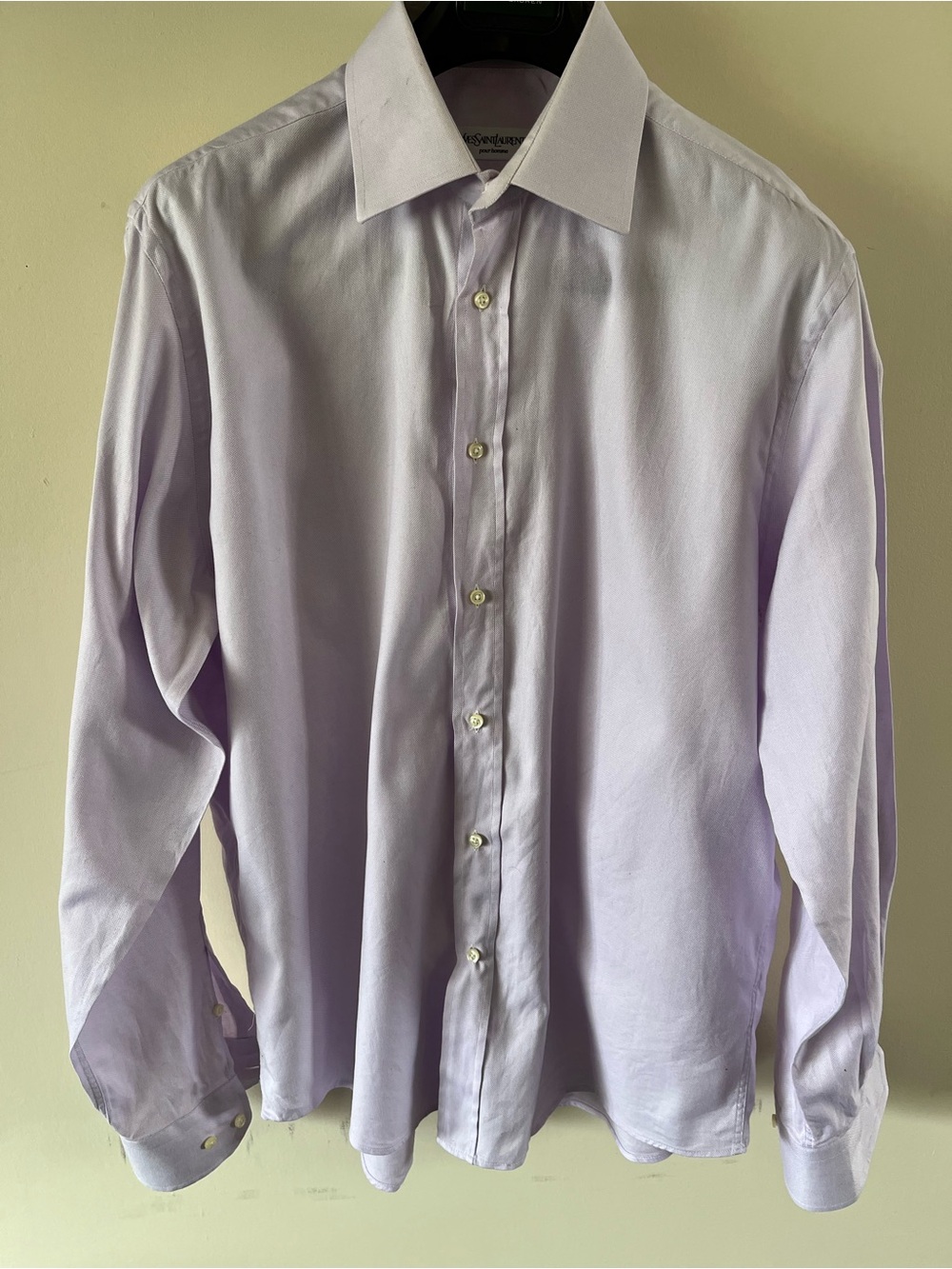 Men’s Cotton Yves Saint Laurent Lavender Dress Shirt